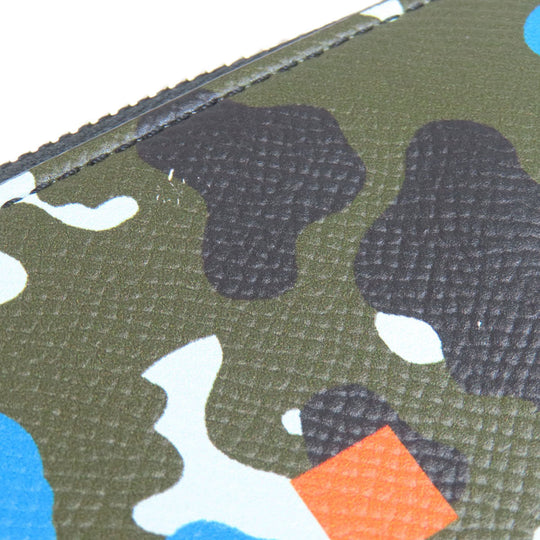 BURBERRY Long Wallet Purse PVC multicolor Camouflage Pattern Women Used Authentic