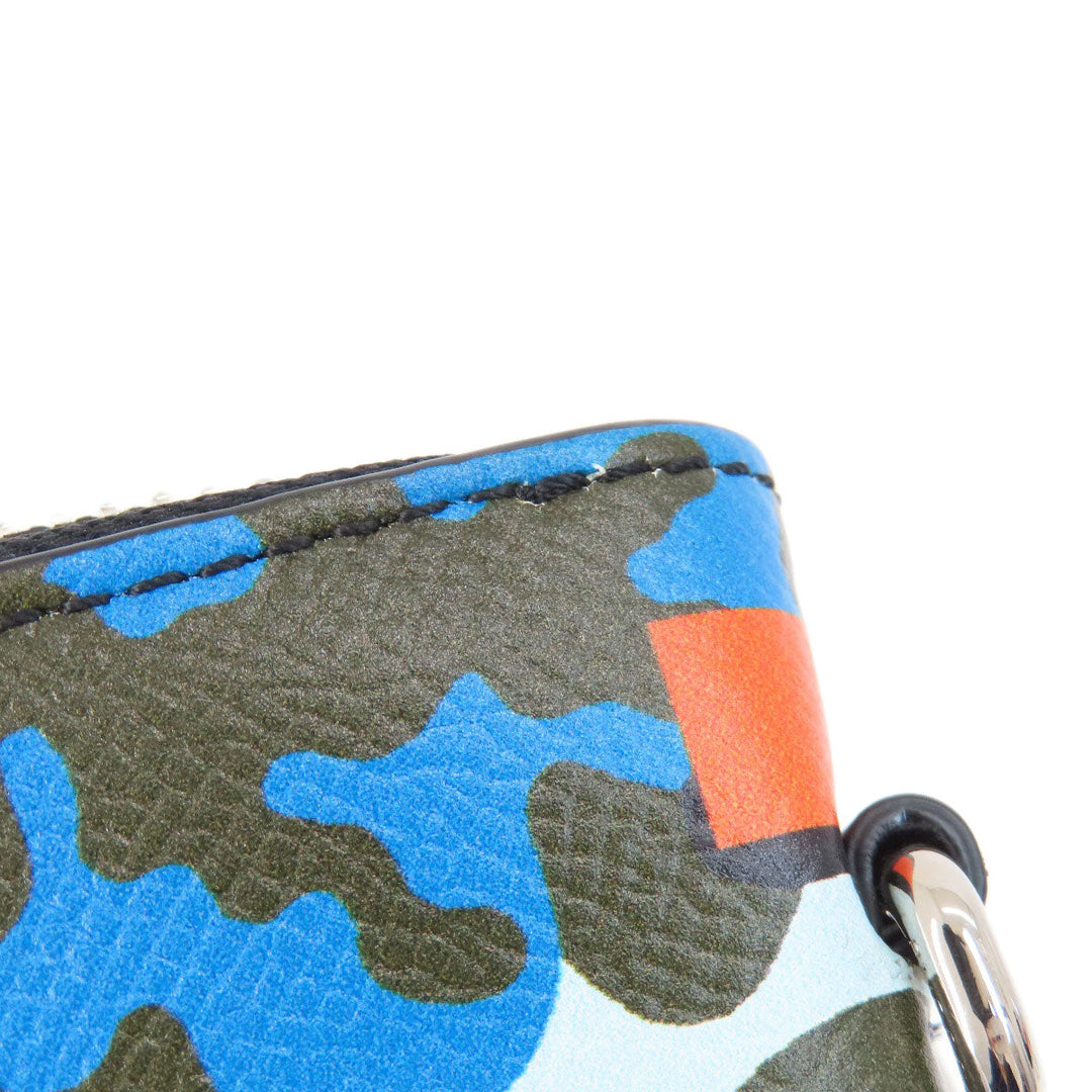BURBERRY Long Wallet Purse PVC multicolor Camouflage Pattern Women Used Authentic
