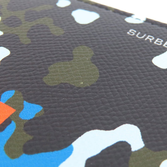 BURBERRY Long Wallet Purse PVC multicolor Camouflage Pattern Women Used Authentic