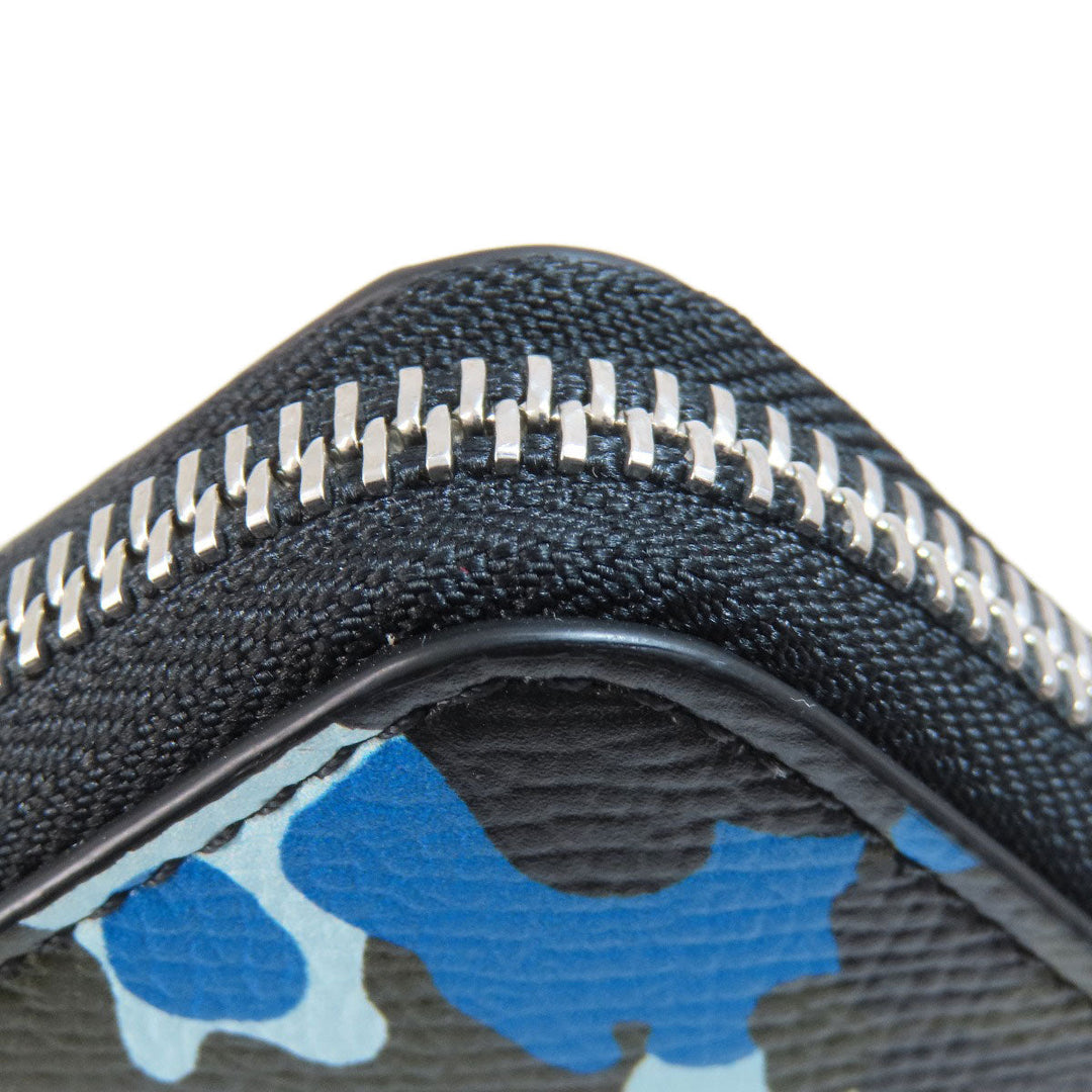 BURBERRY Long Wallet Purse PVC multicolor Camouflage Pattern Women Used Authentic