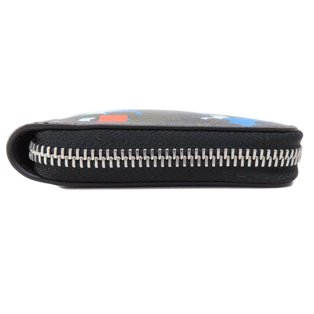 BURBERRY Long Wallet Purse PVC multicolor Camouflage Pattern Women Used Authentic