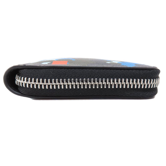 BURBERRY Long Wallet Purse PVC multicolor Camouflage Pattern Women Used Authentic