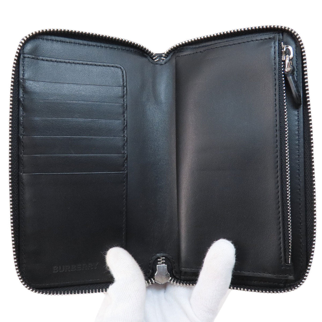 BURBERRY Long Wallet Purse PVC multicolor Camouflage Pattern Women Used Authentic