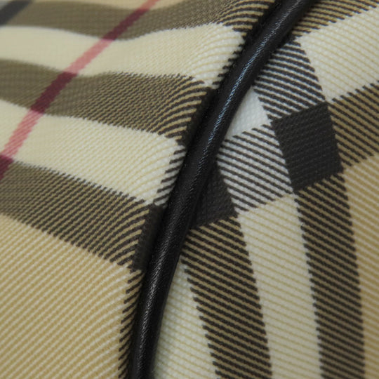 BURBERRY Handbag PVC beige Nova Check Women Used Authentic