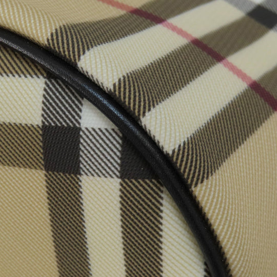 BURBERRY Handbag PVC beige Nova Check Women Used Authentic