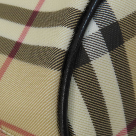 BURBERRY Handbag PVC beige Nova Check Women Used Authentic
