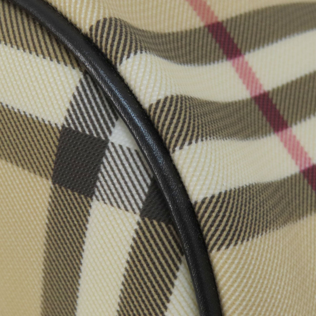 BURBERRY Handbag PVC beige Nova Check Women Used Authentic