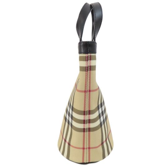 BURBERRY Handbag PVC beige Nova Check Women Used Authentic