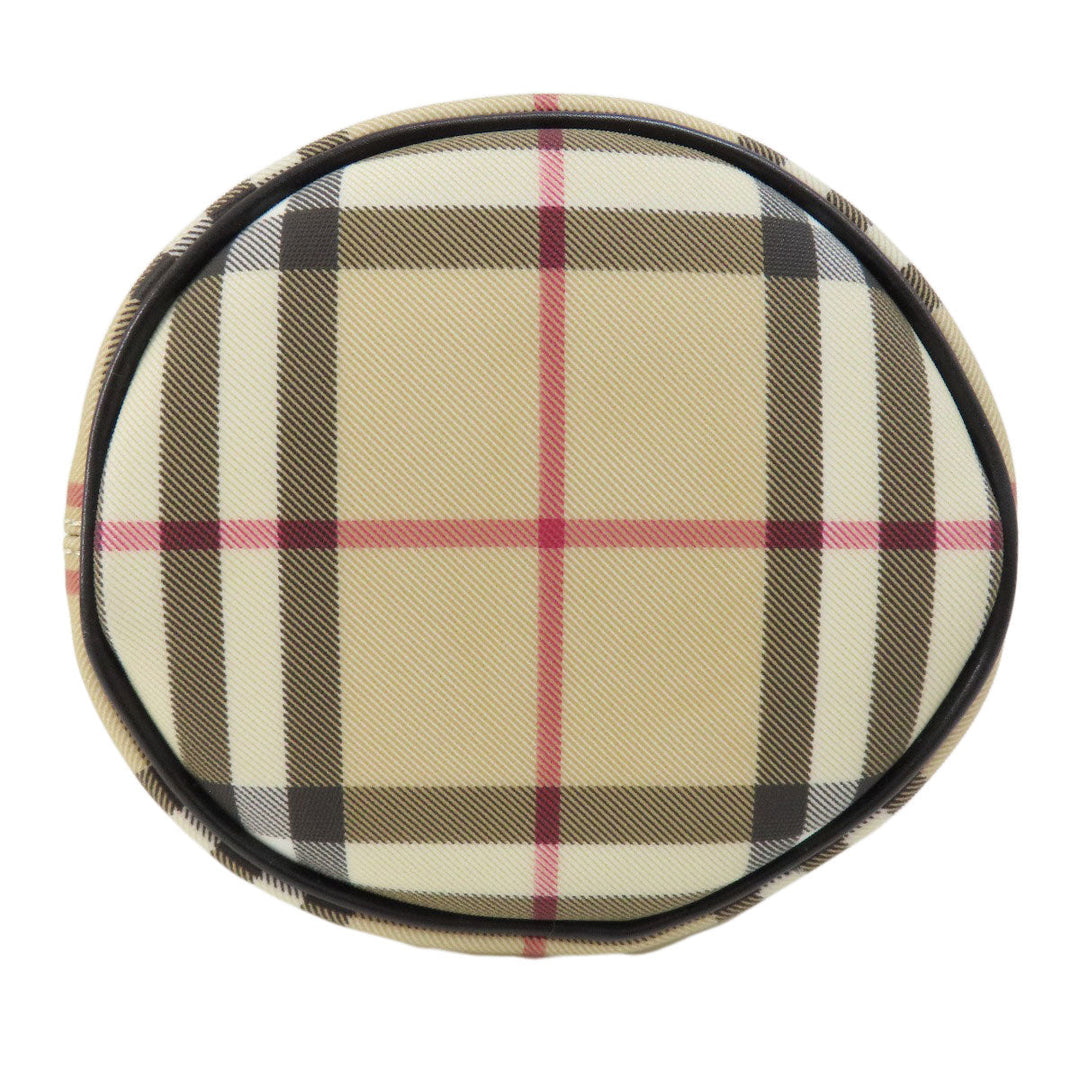 BURBERRY Handbag PVC beige Nova Check Women Used Authentic