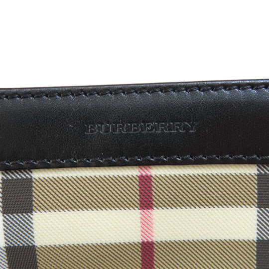 BURBERRY Handbag PVC beige Nova Check Women Used Authentic