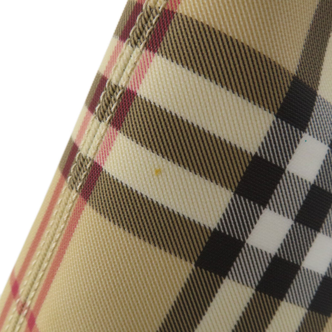 BURBERRY Handbag PVC beige Nova Check Women Used Authentic