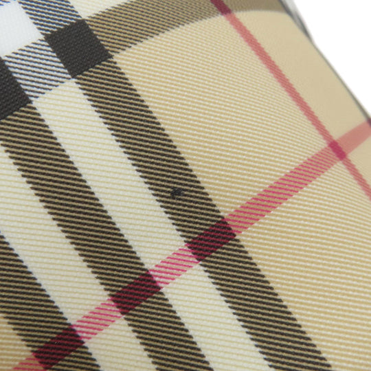 BURBERRY Handbag PVC beige Nova Check Women Used Authentic