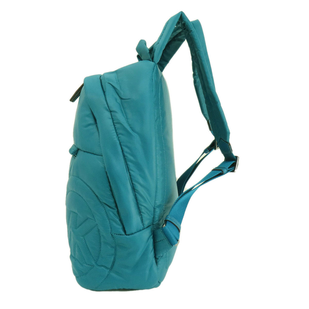 MICHAEL KORS Backpack Nylon green logo Women Used Authentic