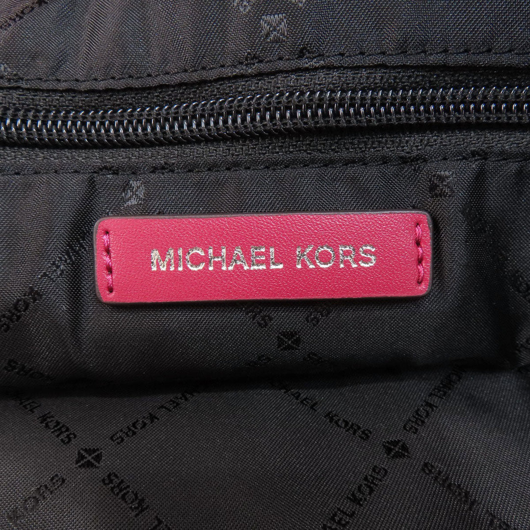 MICHAEL KORS Tote Bag Nylon Red 2WAY Women Used Authentic
