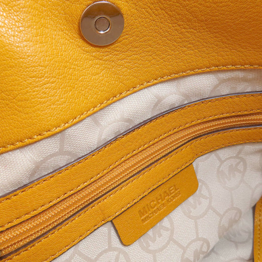MICHAEL KORS Handbag leather yellow 2WAY Women Used Authentic