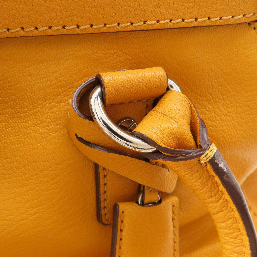 MICHAEL KORS Handbag leather yellow 2WAY Women Used Authentic