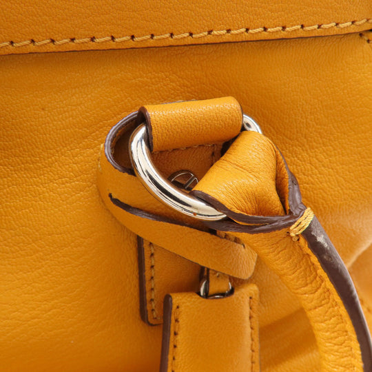 MICHAEL KORS Handbag leather yellow 2WAY Women Used Authentic