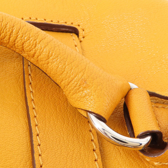MICHAEL KORS Handbag leather yellow 2WAY Women Used Authentic