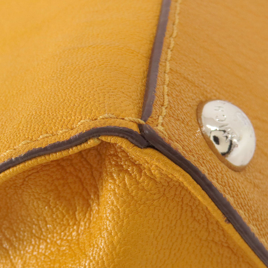 MICHAEL KORS Handbag leather yellow 2WAY Women Used Authentic