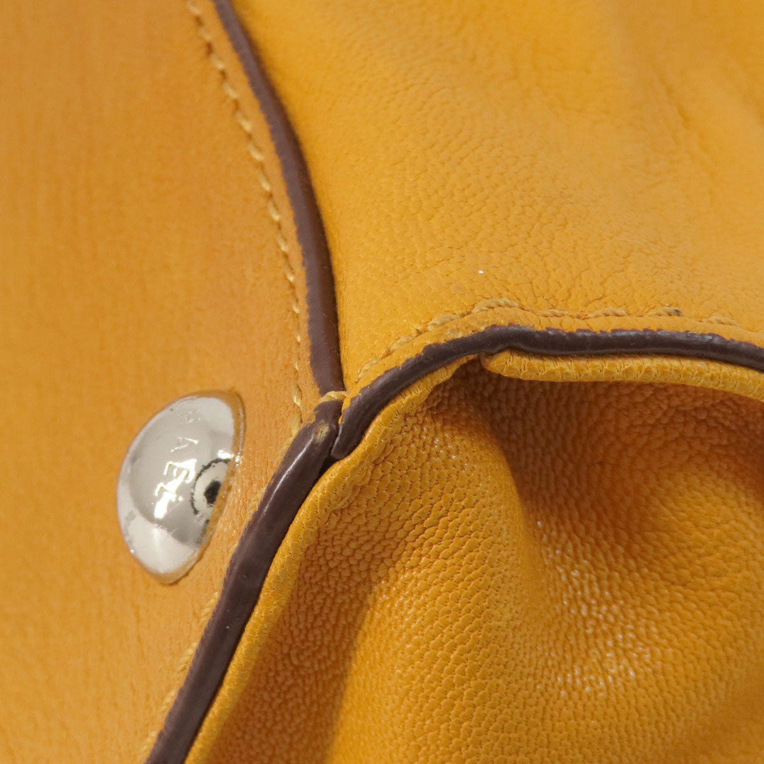 MICHAEL KORS Handbag leather yellow 2WAY Women Used Authentic