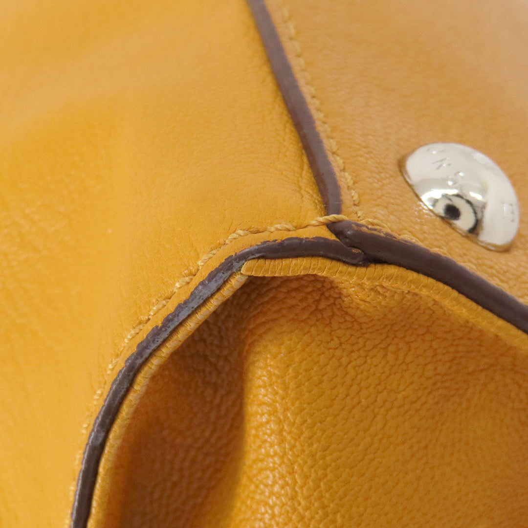 MICHAEL KORS Handbag leather yellow 2WAY Women Used Authentic