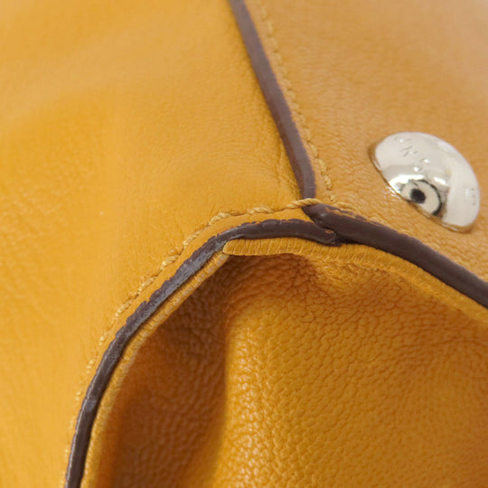 MICHAEL KORS Handbag leather yellow 2WAY Women Used Authentic