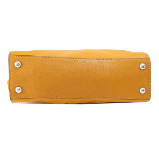 MICHAEL KORS Handbag leather yellow 2WAY Women Used Authentic