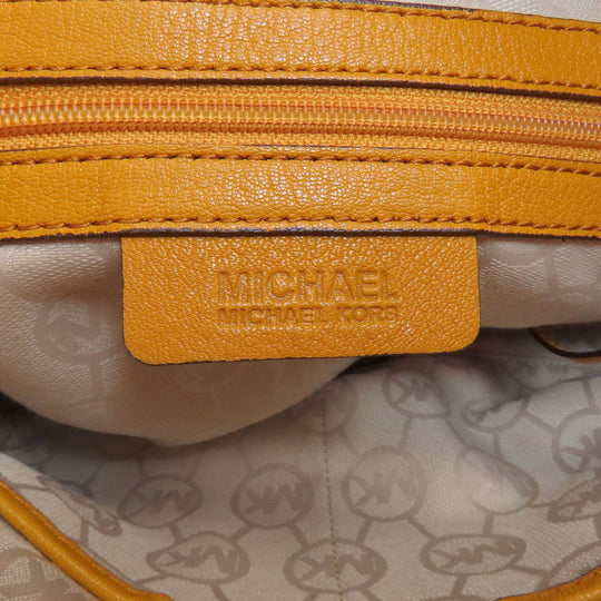 MICHAEL KORS Handbag leather yellow 2WAY Women Used Authentic