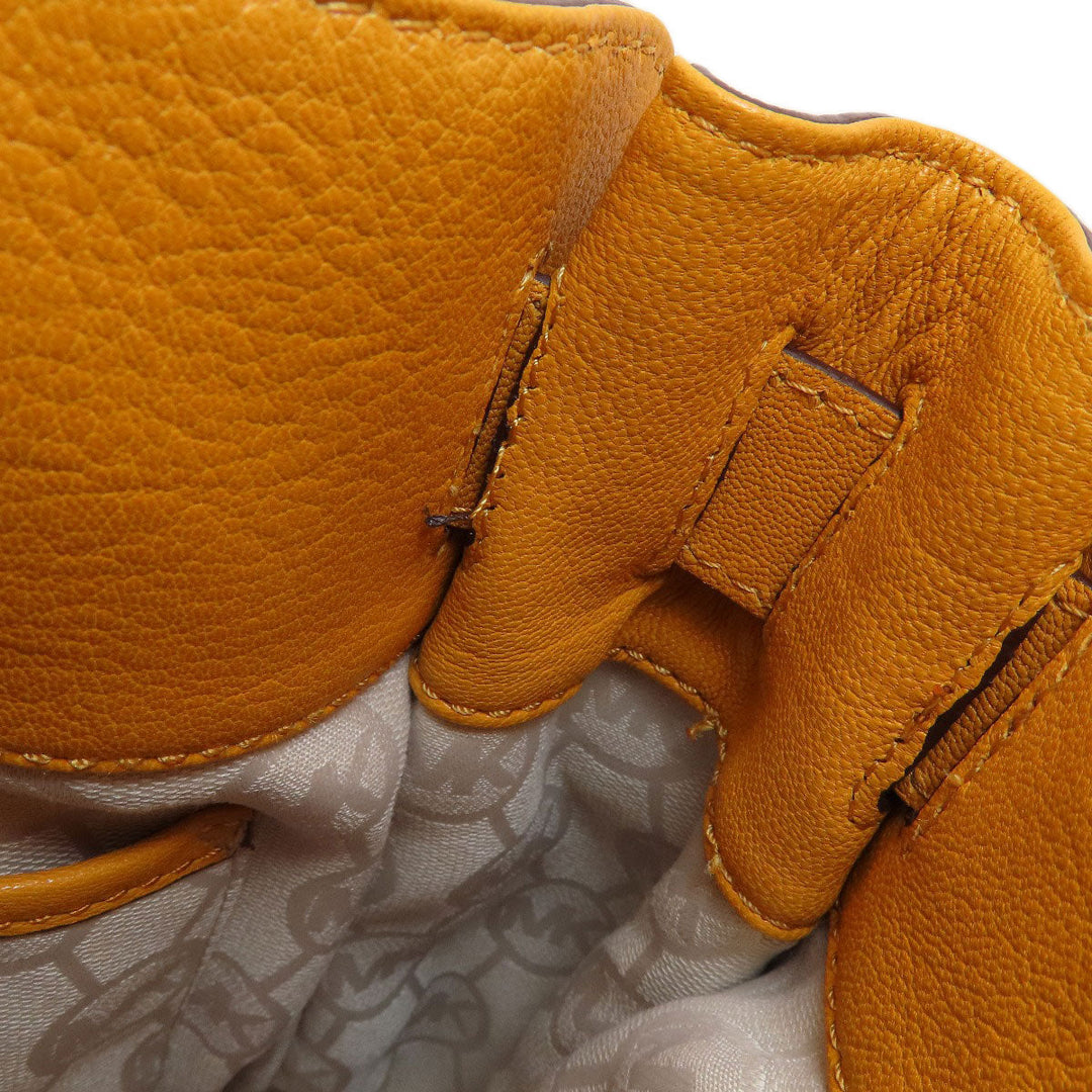 MICHAEL KORS Handbag leather yellow 2WAY Women Used Authentic