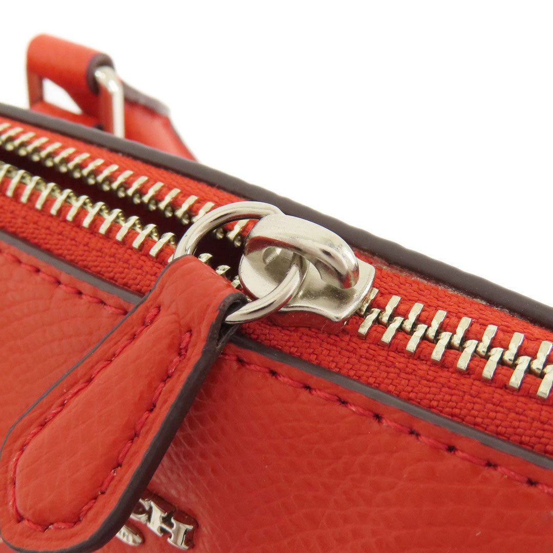 COACH Handbag F38160 PVC Red logo 2WAY flower motif Women Used Authentic