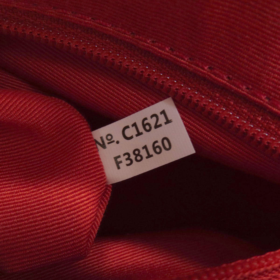 COACH Handbag F38160 PVC Red logo 2WAY flower motif Women Used Authentic