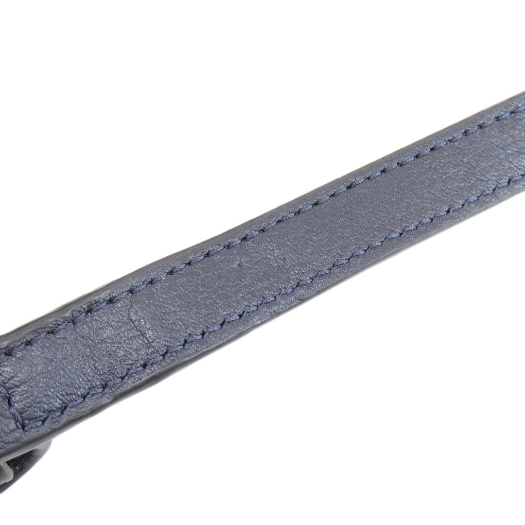 COACH Handbag F35185 leather Navy logo 2WAY Women Used Authentic