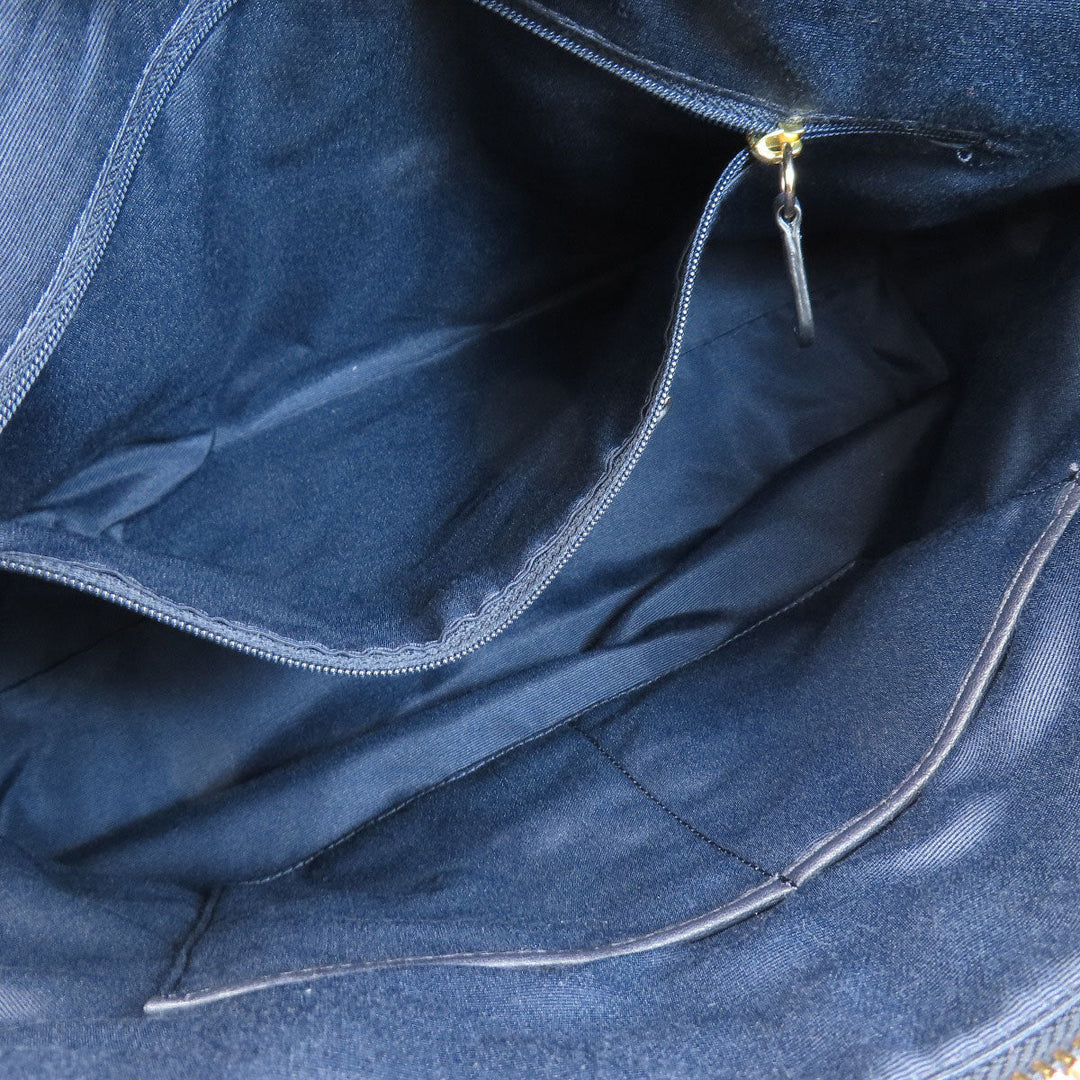 COACH Handbag F35185 leather Navy logo 2WAY Women Used Authentic