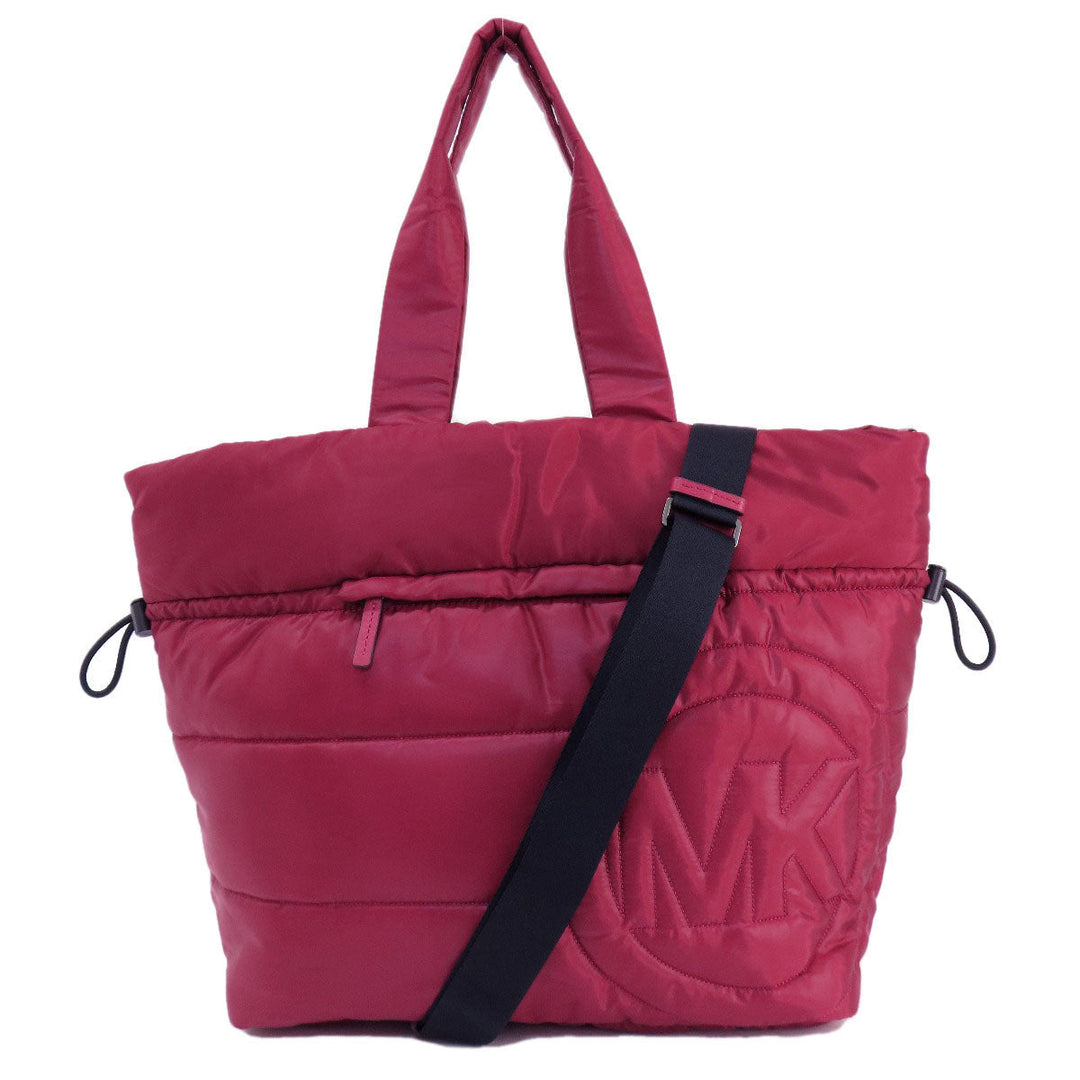 MICHAEL KORS Tote Bag Nylon Red 2WAY Women Used Authentic