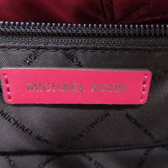 MICHAEL KORS Tote Bag Nylon Red 2WAY Women Used Authentic