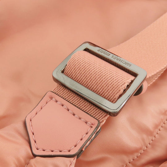 MICHAEL KORS Backpack Nylon pink logo Women Used Authentic