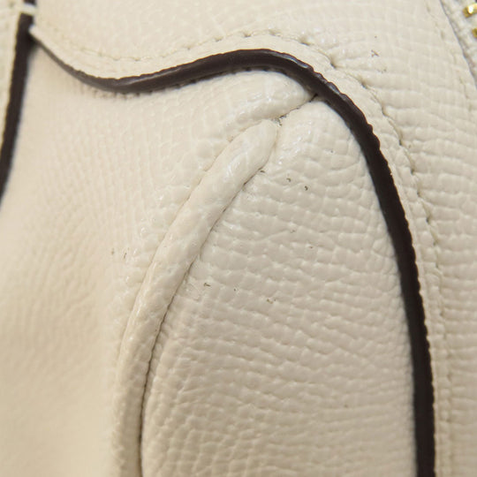 COACH Handbag F73172 leather white Flower 2WAY Women Used Authentic