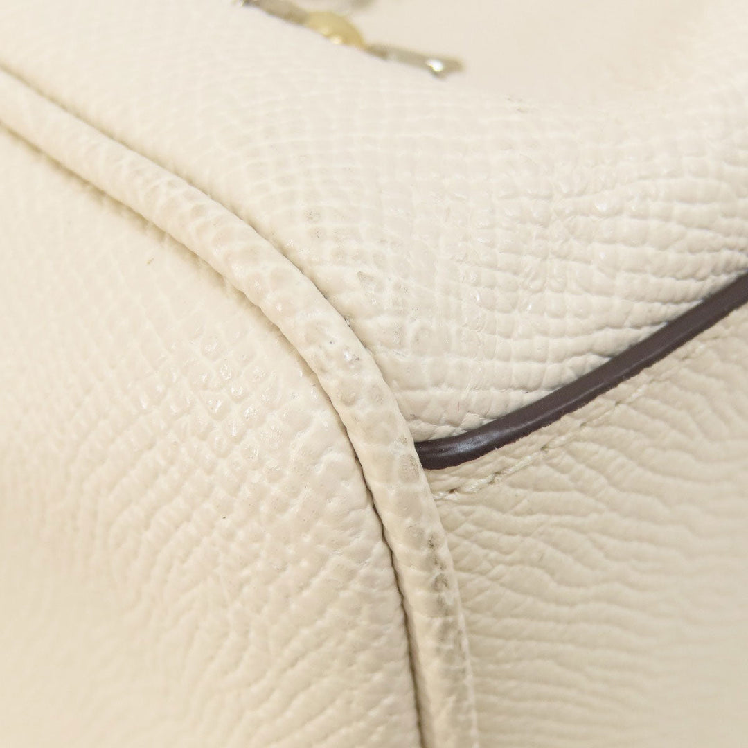 COACH Handbag F73172 leather white Flower 2WAY Women Used Authentic