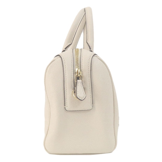 COACH Handbag F73172 leather white Flower 2WAY Women Used Authentic