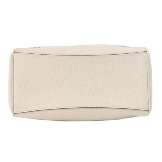 COACH Handbag F73172 leather white Flower 2WAY Women Used Authentic