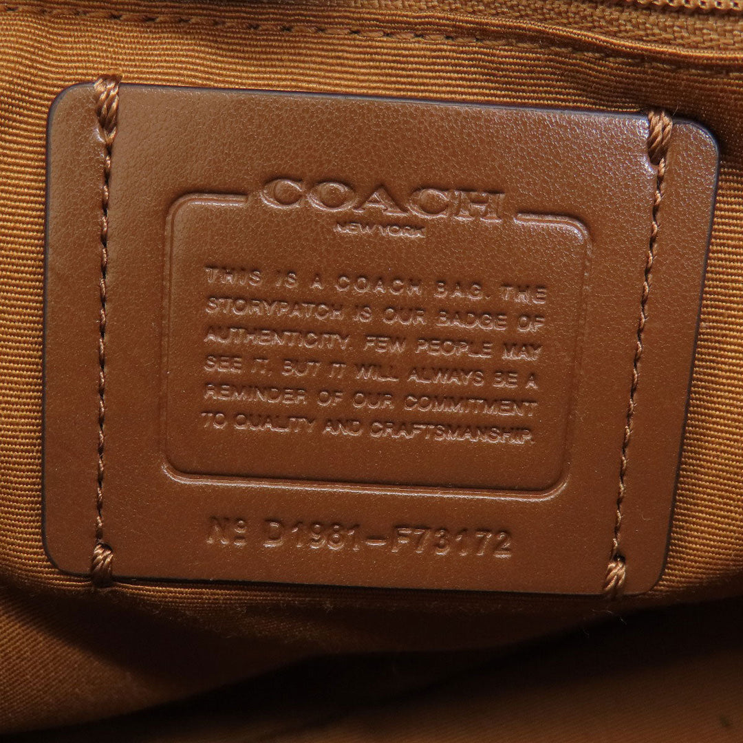 COACH Handbag F73172 leather white Flower 2WAY Women Used Authentic