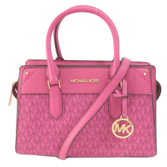 MICHAEL KORS Handbag PVC pink MK Signature 2WAY