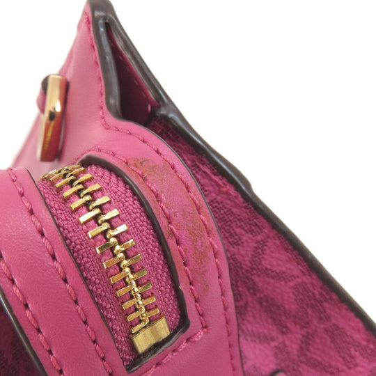 MICHAEL KORS Handbag PVC pink MK Signature 2WAY