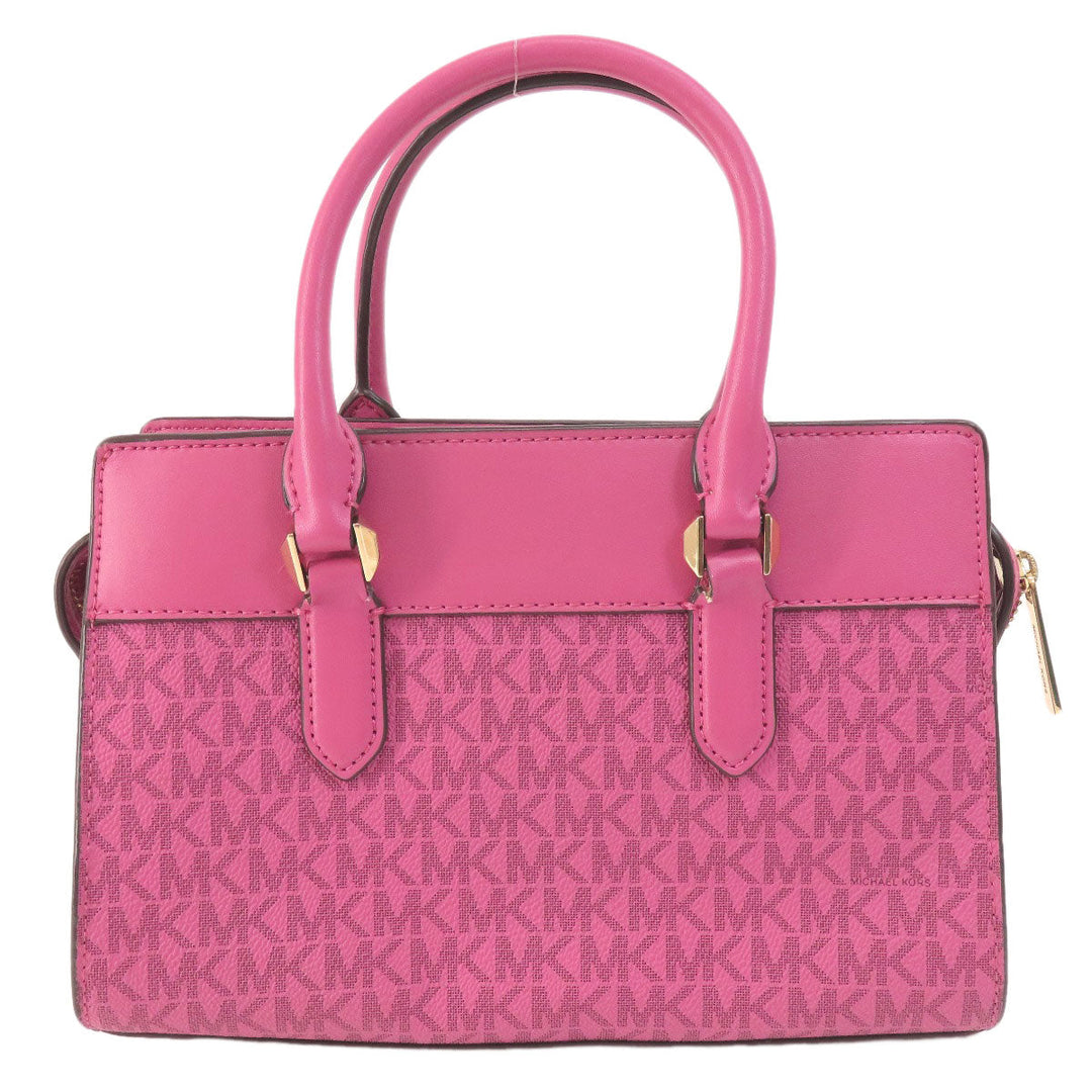 MICHAEL KORS Handbag PVC pink MK Signature 2WAY