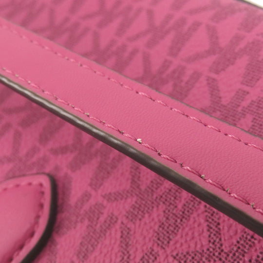 MICHAEL KORS Handbag PVC pink MK Signature 2WAY