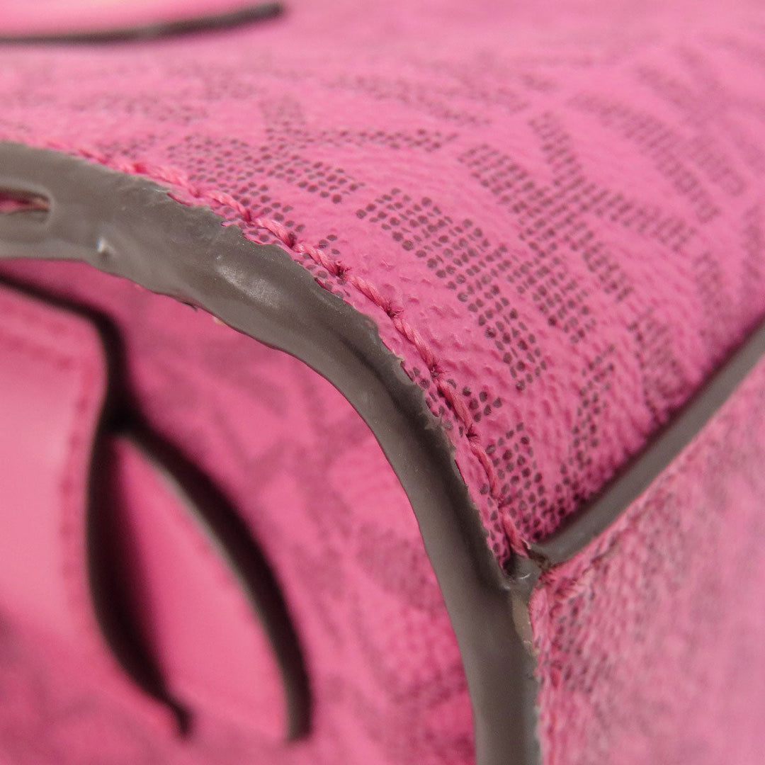 MICHAEL KORS Handbag PVC pink MK Signature 2WAY