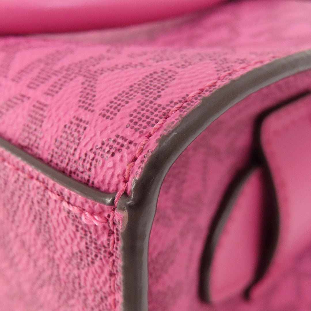 MICHAEL KORS Handbag PVC pink MK Signature 2WAY