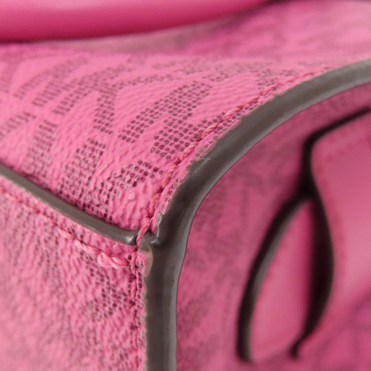 MICHAEL KORS Handbag PVC pink MK Signature 2WAY