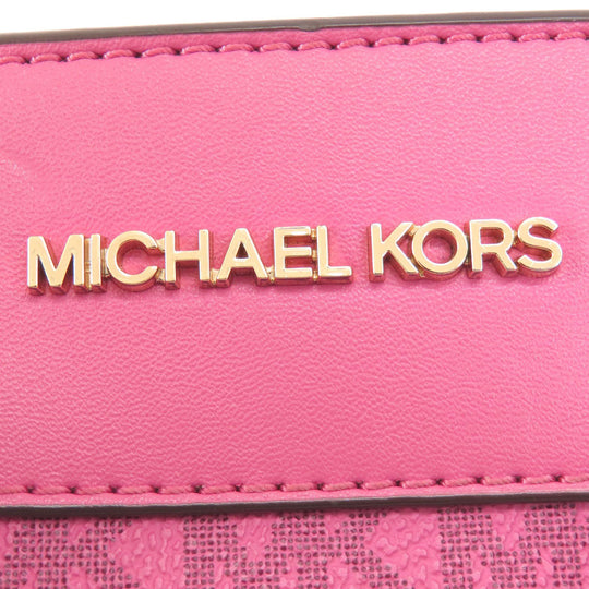 MICHAEL KORS Handbag PVC pink MK Signature 2WAY