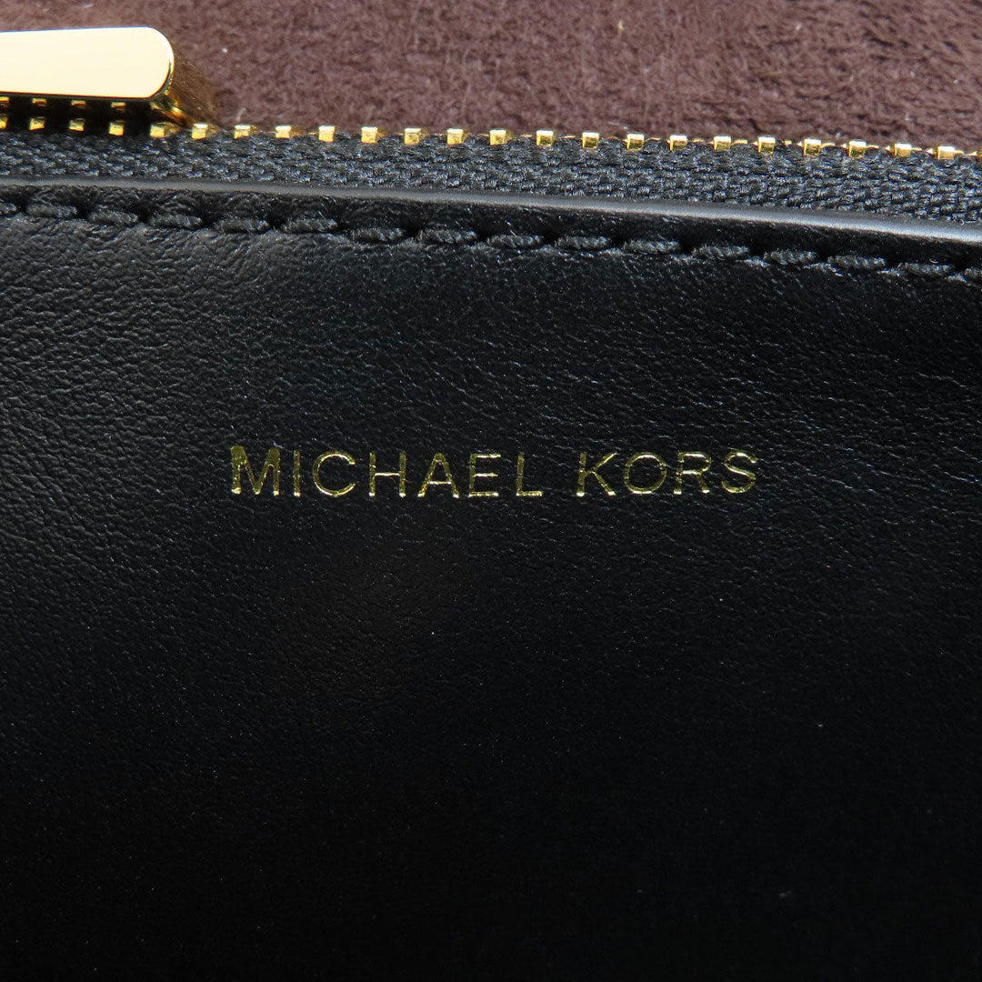 MICHAEL KORS Handbag PVC Brown MK Signature 2WAY Women Used Authentic